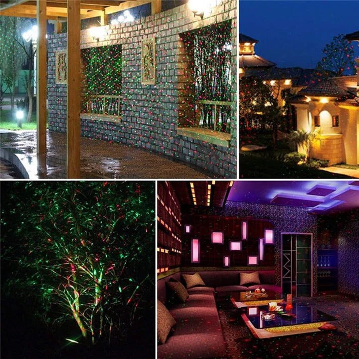 Outdoor Christmas Projector with Moving Patterns, Weather-Resistant, Coverage up to 280 m²