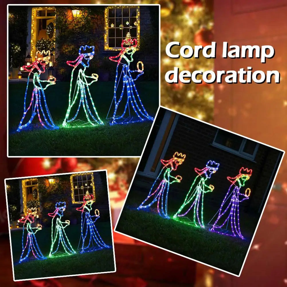 Outdoor Lighted Three Wise Men Motif