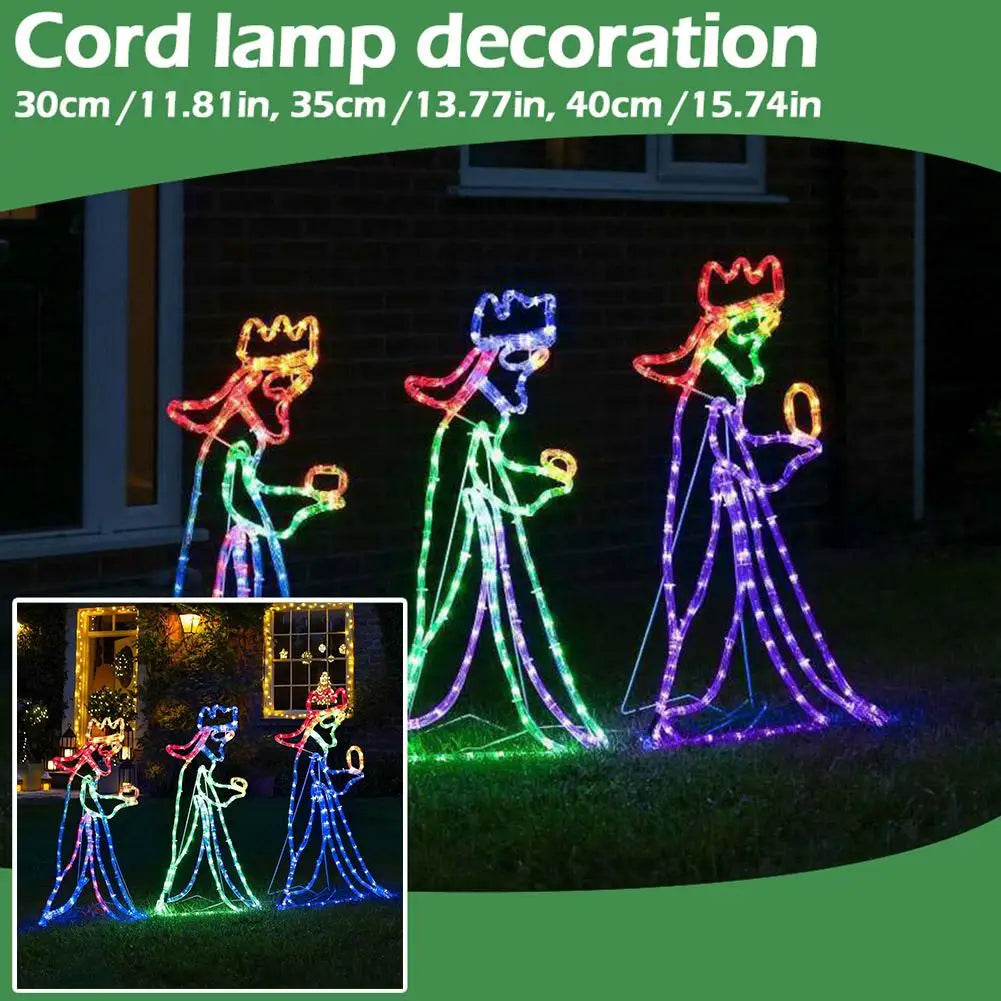 Outdoor Lighted Three Wise Men Motif