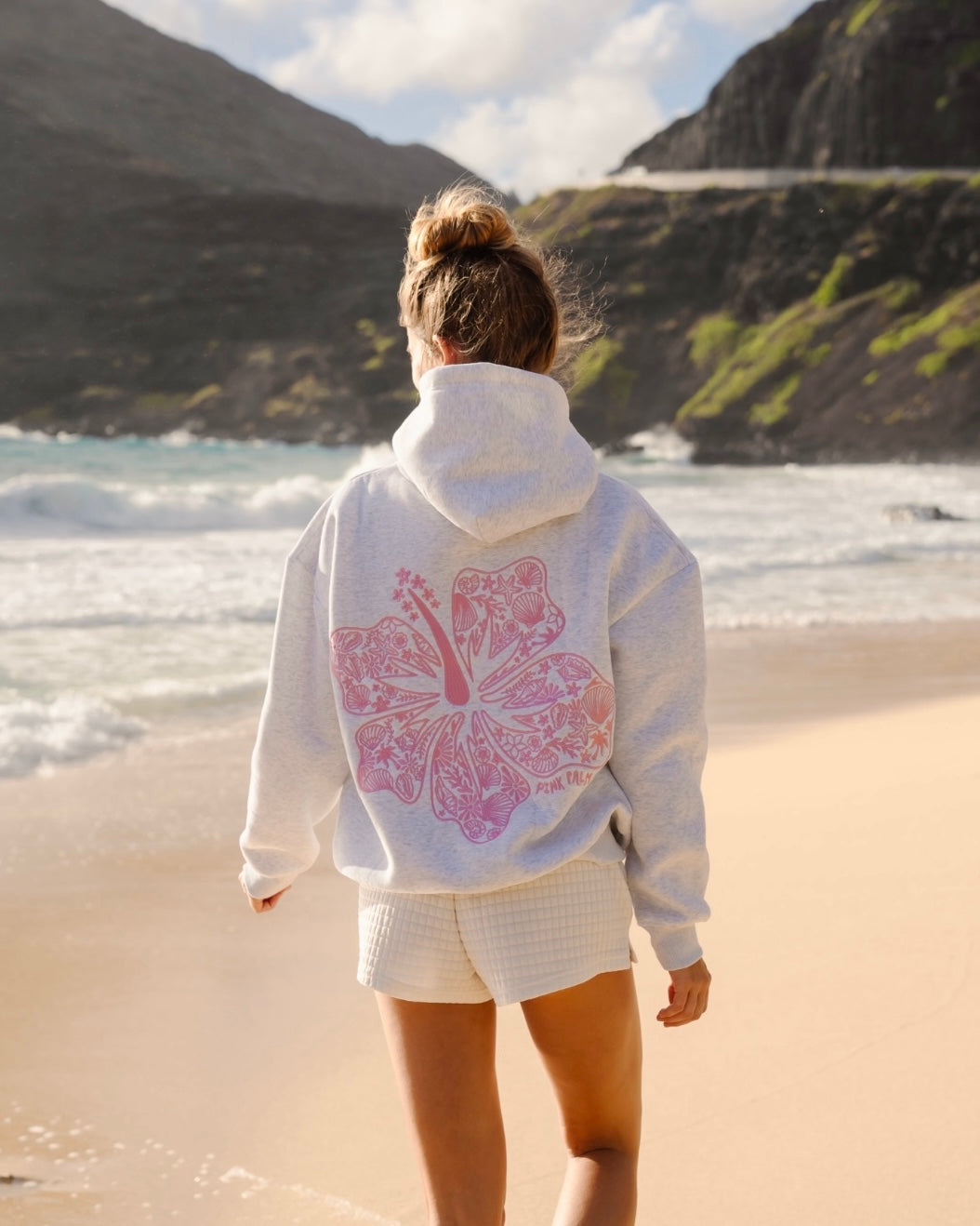 Oversized Tropical Print Hoodie - Comfortable Streetwear