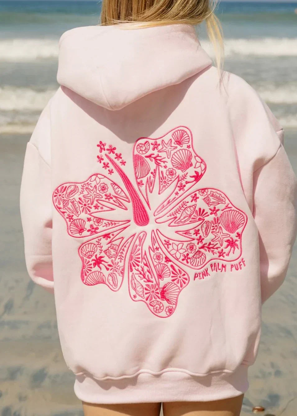 Oversized Tropical Print Hoodie - Comfortable Streetwear