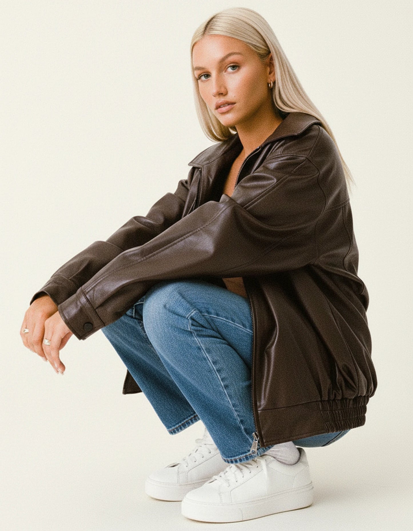 Oversized Bomber Jacket for Women