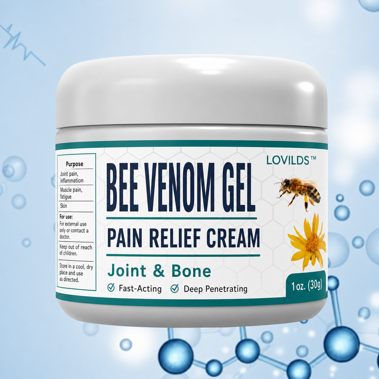 Pain Relief | Bee Venom Care for Joints | Warming Deep Action Massage | BeeRelief