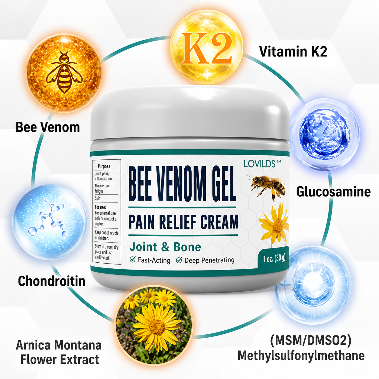 Pain Relief | Bee Venom Care for Joints | Warming Deep Action Massage | BeeRelief
