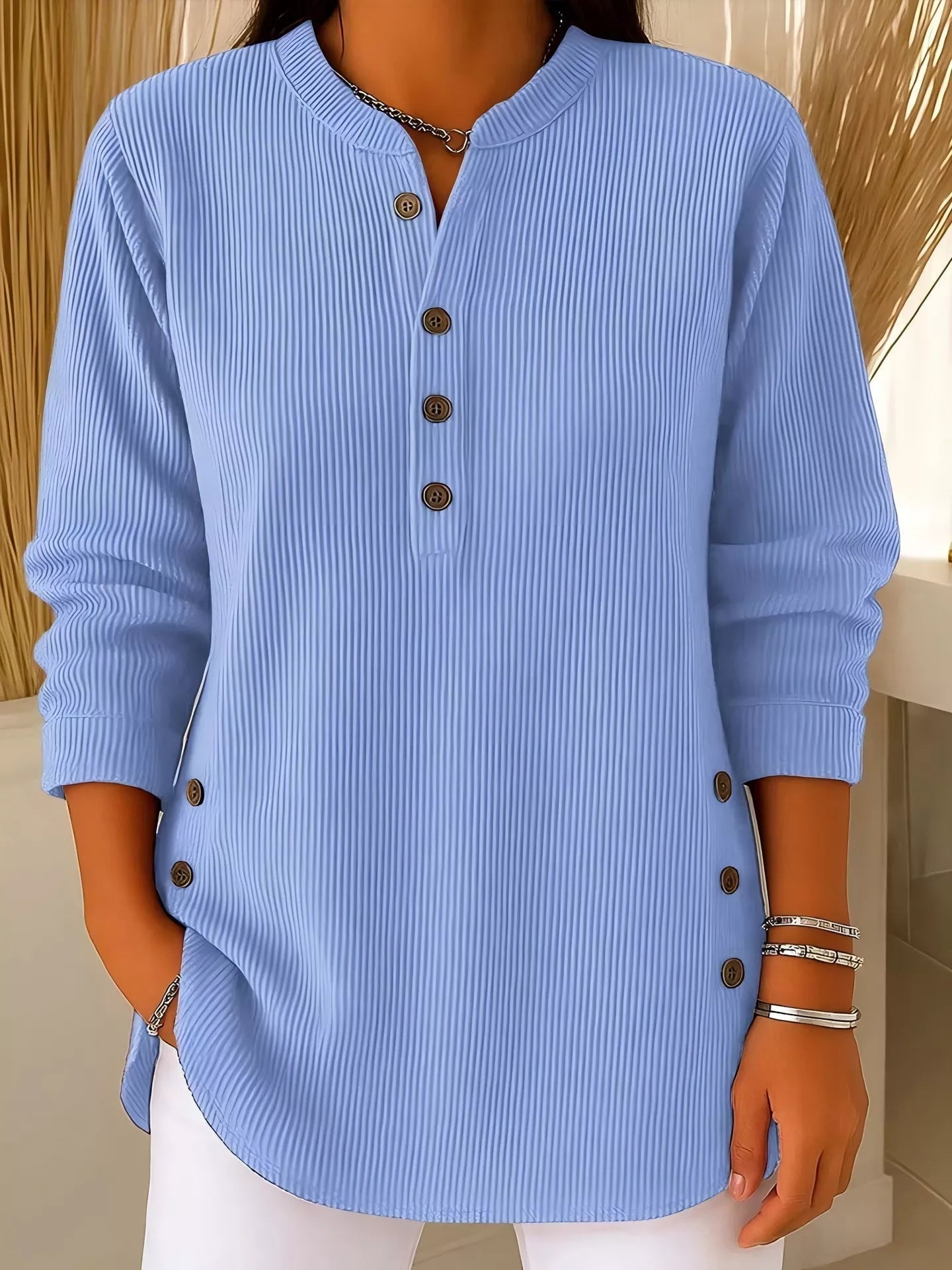 Image of Pam | Women's Long Sleeve Tunic Blouse