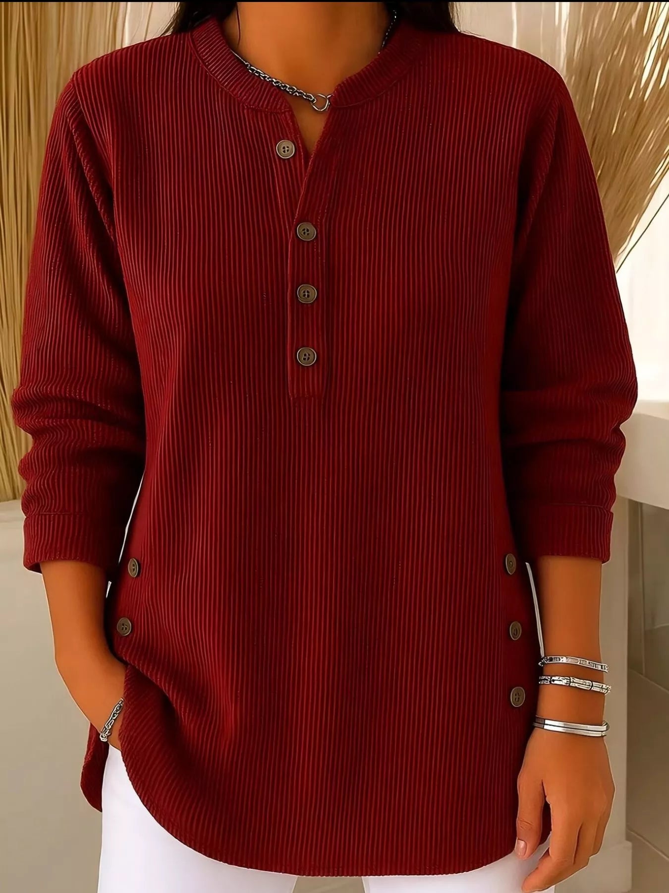 Image of Pam | Women's Long Sleeve Tunic Blouse