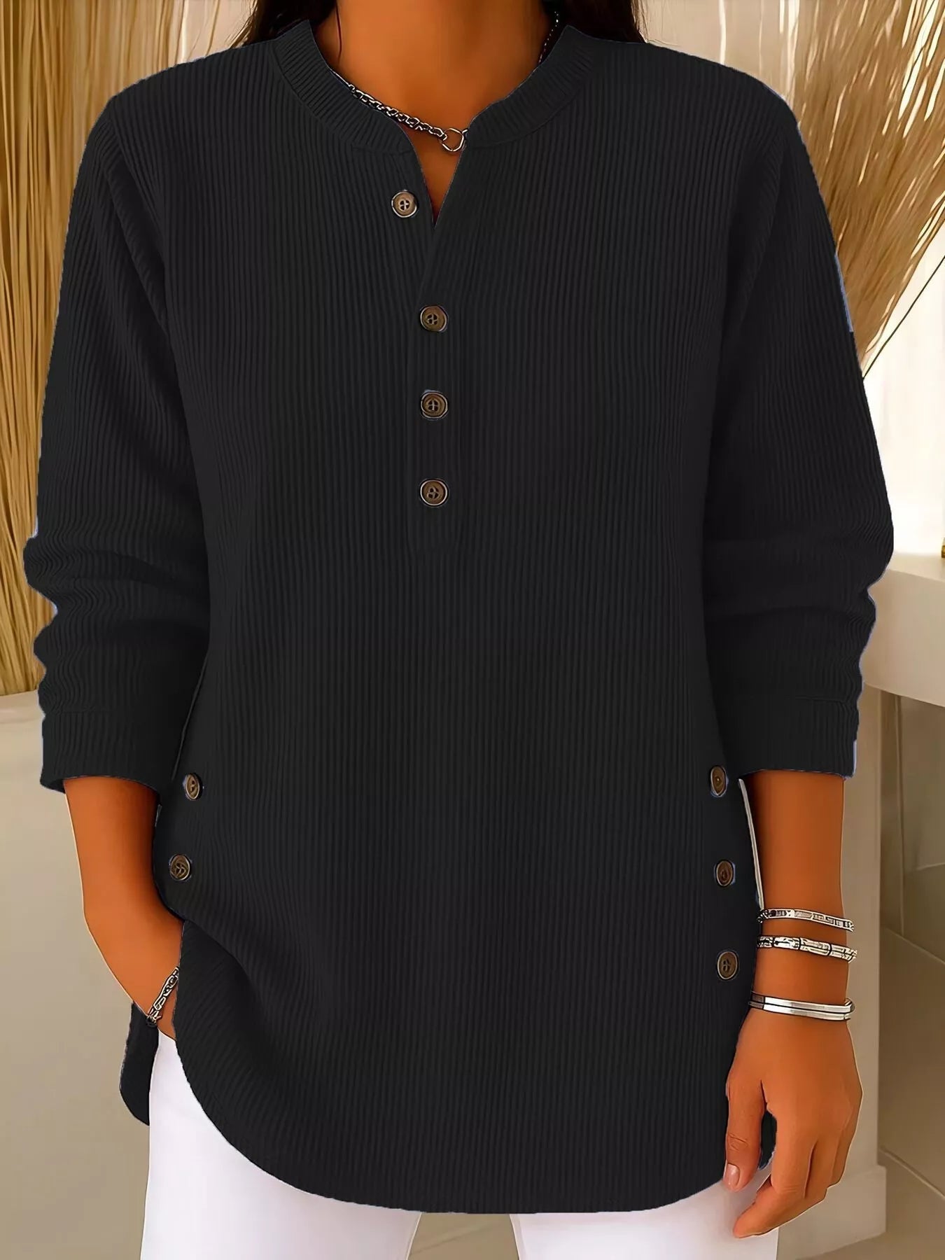 Image of Pam | Women's Long Sleeve Tunic Blouse