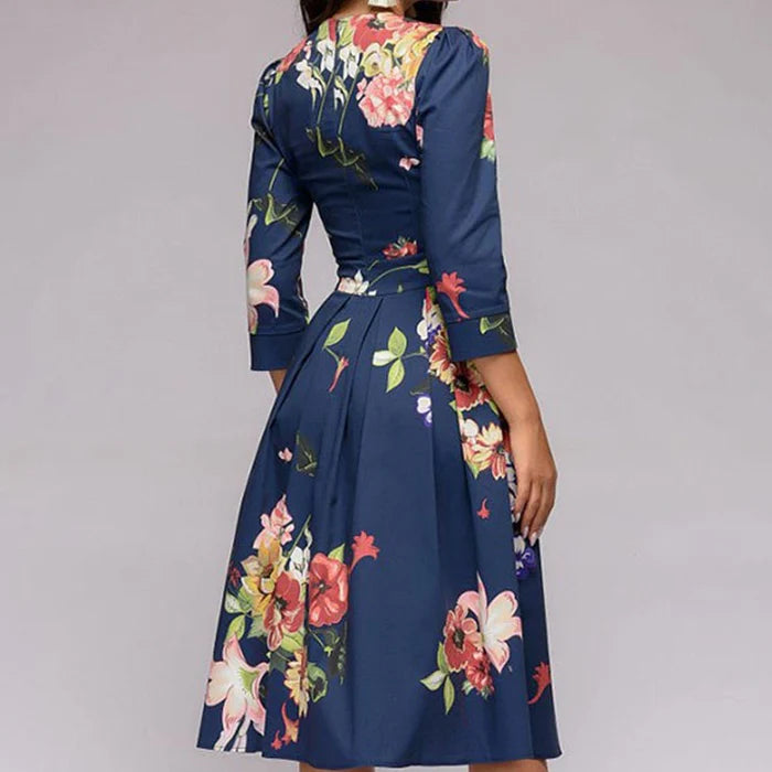 Image of Patricia | Women's Dress with Pockets A-Line Midi Dress