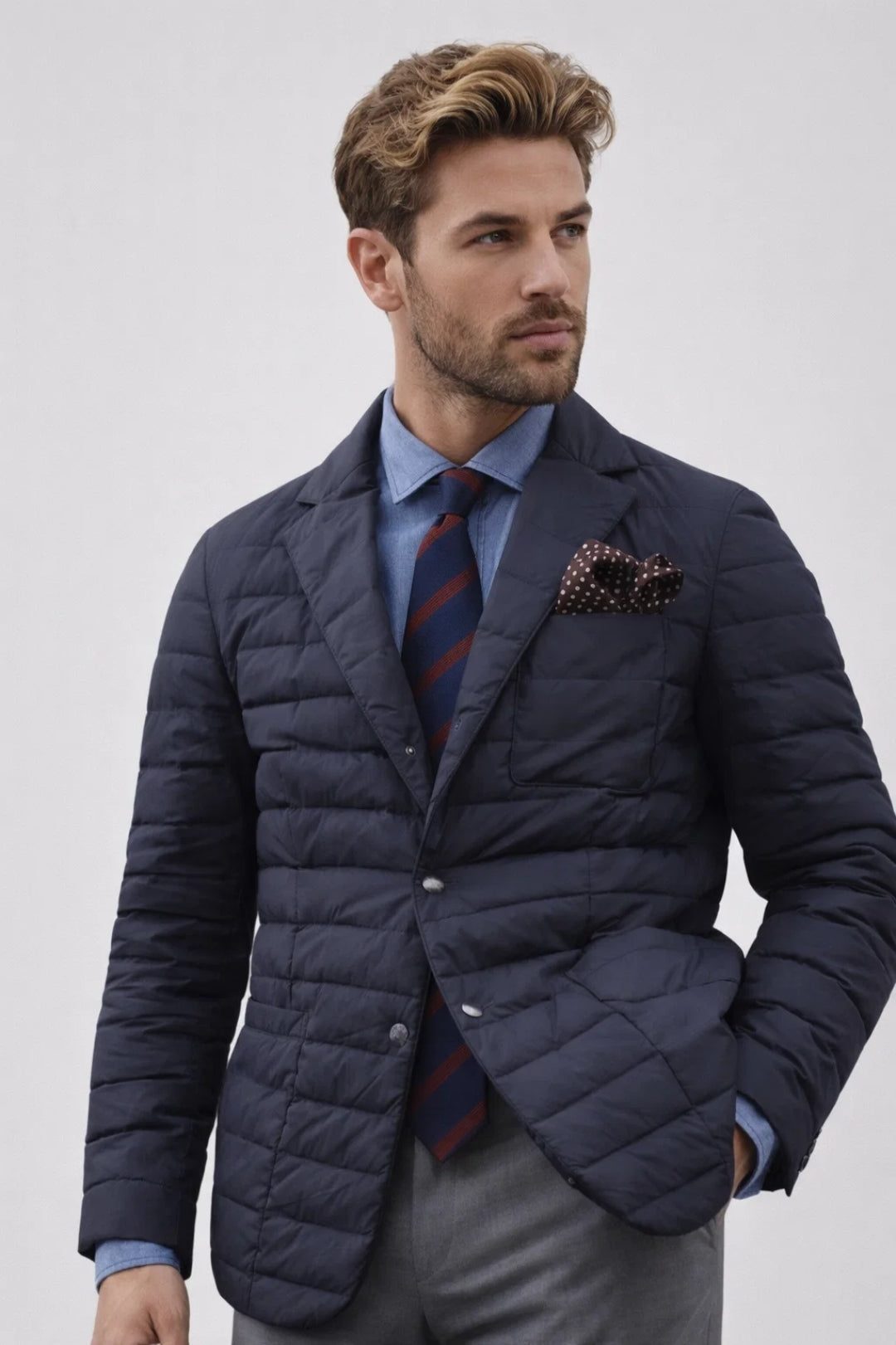 Image of Percy | Men's Quilted Blazer Style Jacket