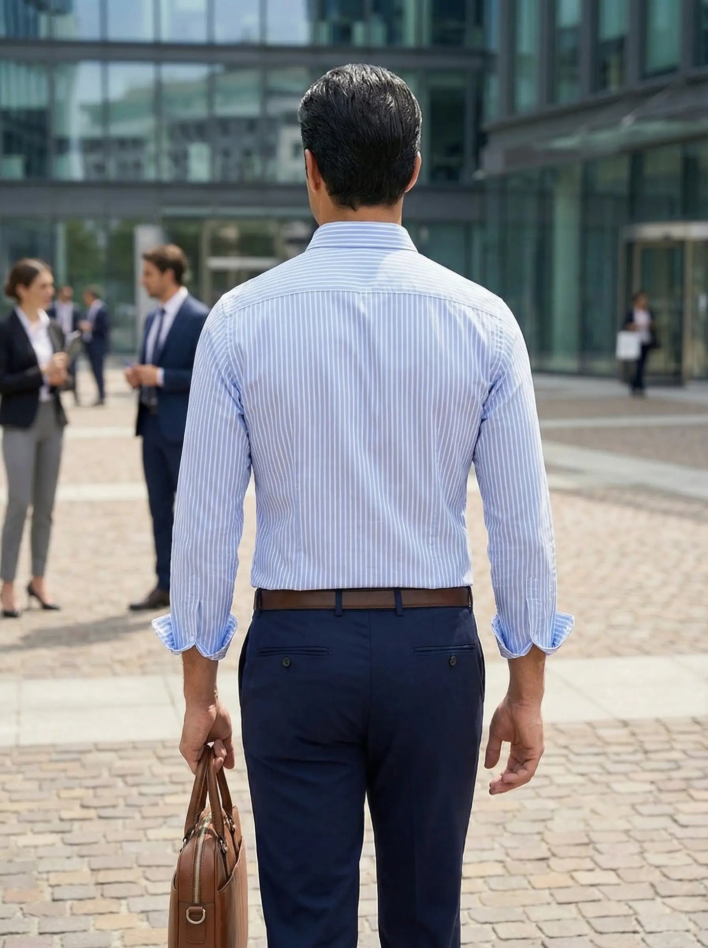 Image of Percy | Men's Striped Button-Down Shirt