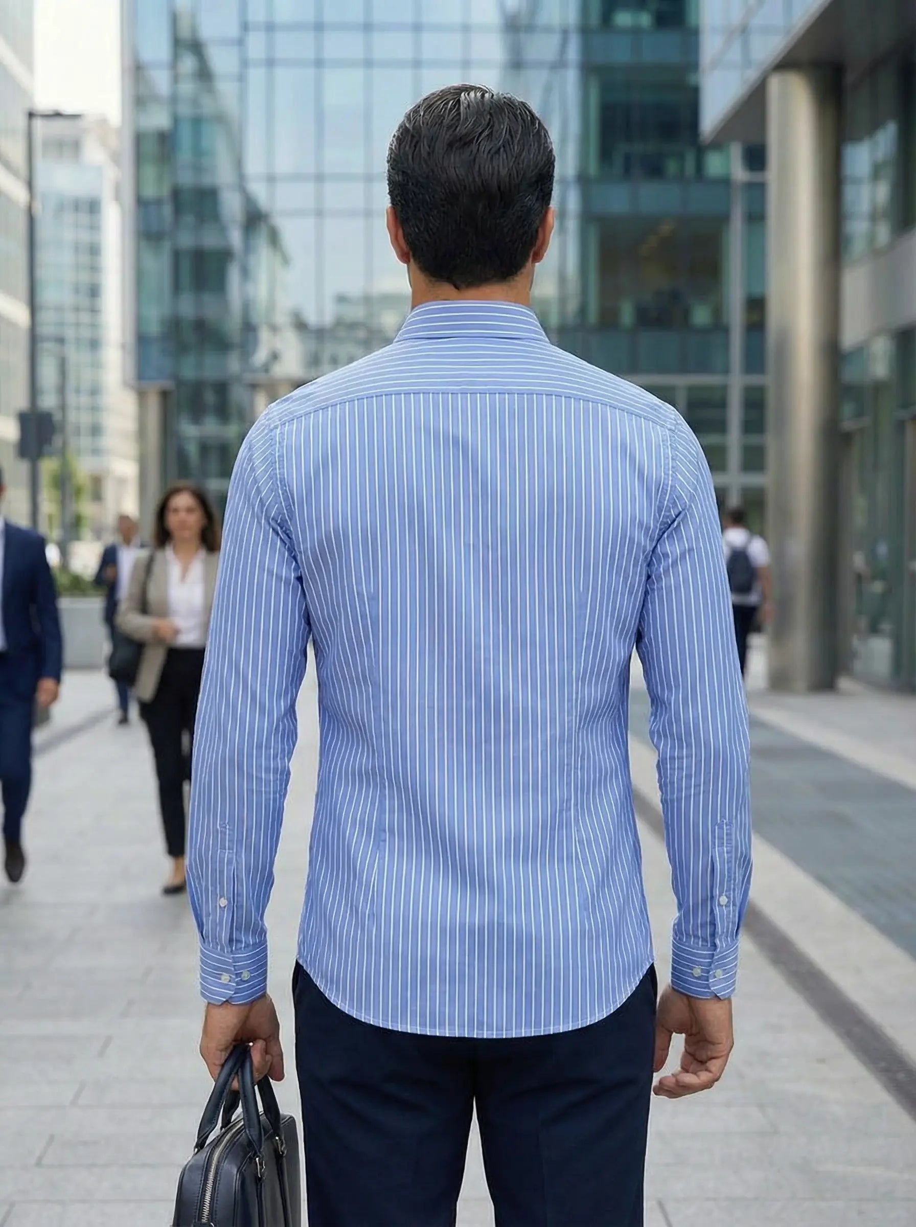 Image of Percy | Men's Striped Button-Down Shirt