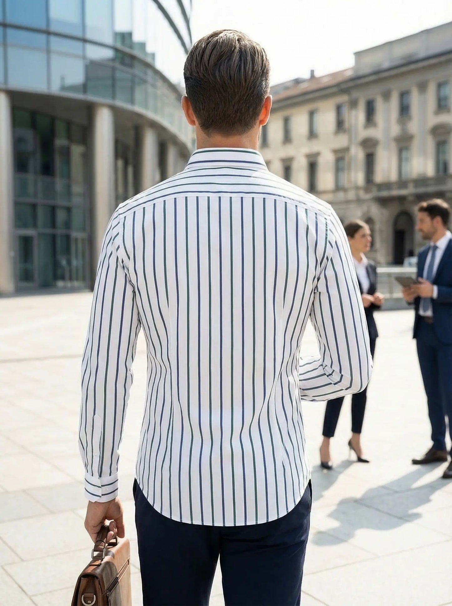 Image of Percy | Men's Striped Button-Down Shirt