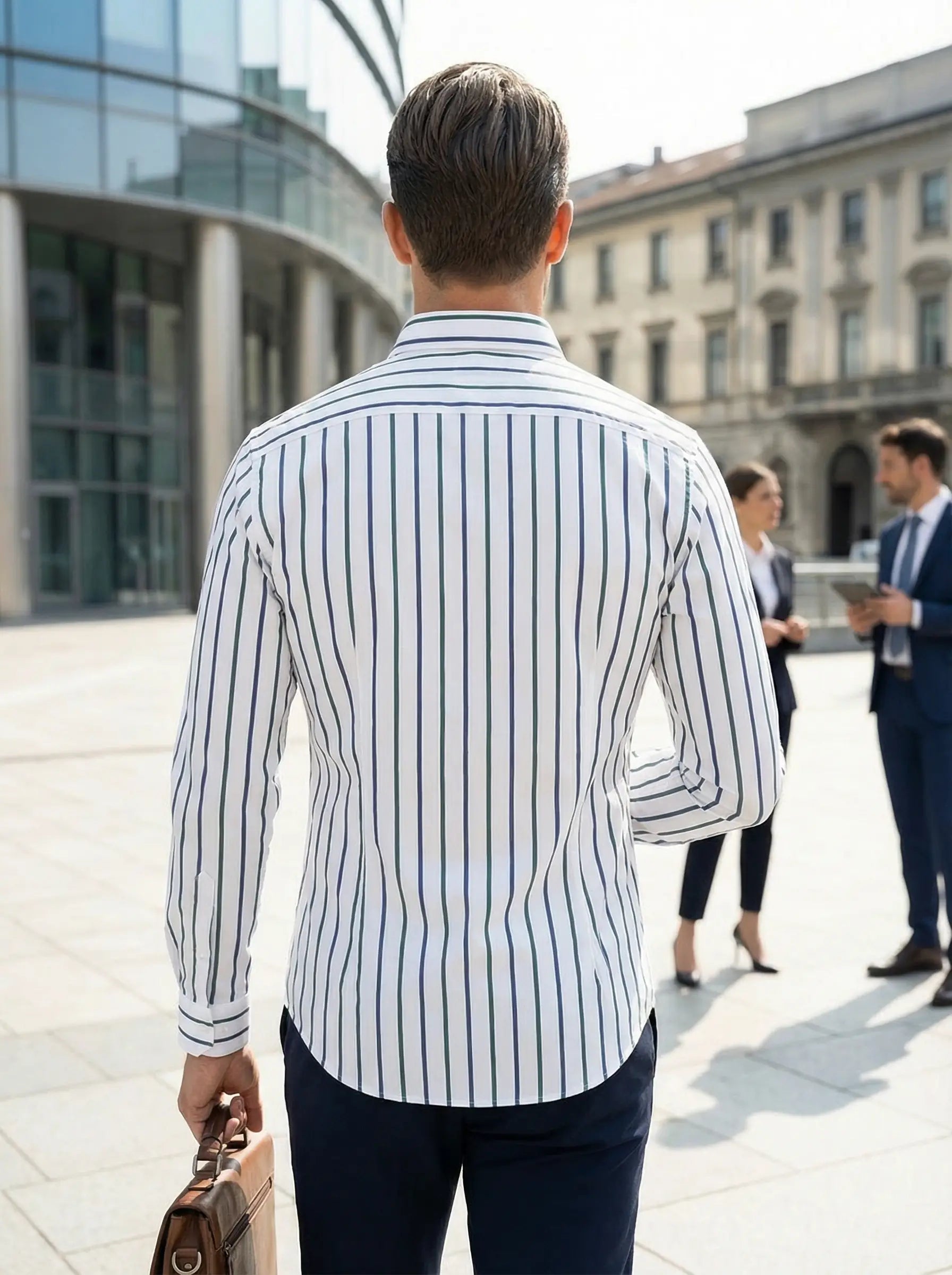 Image of Percy | Men's Striped Button-Down Shirt