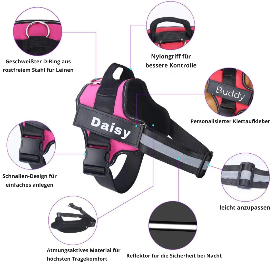 Personalized No-Pull Dog Harness - Comfort & Safety