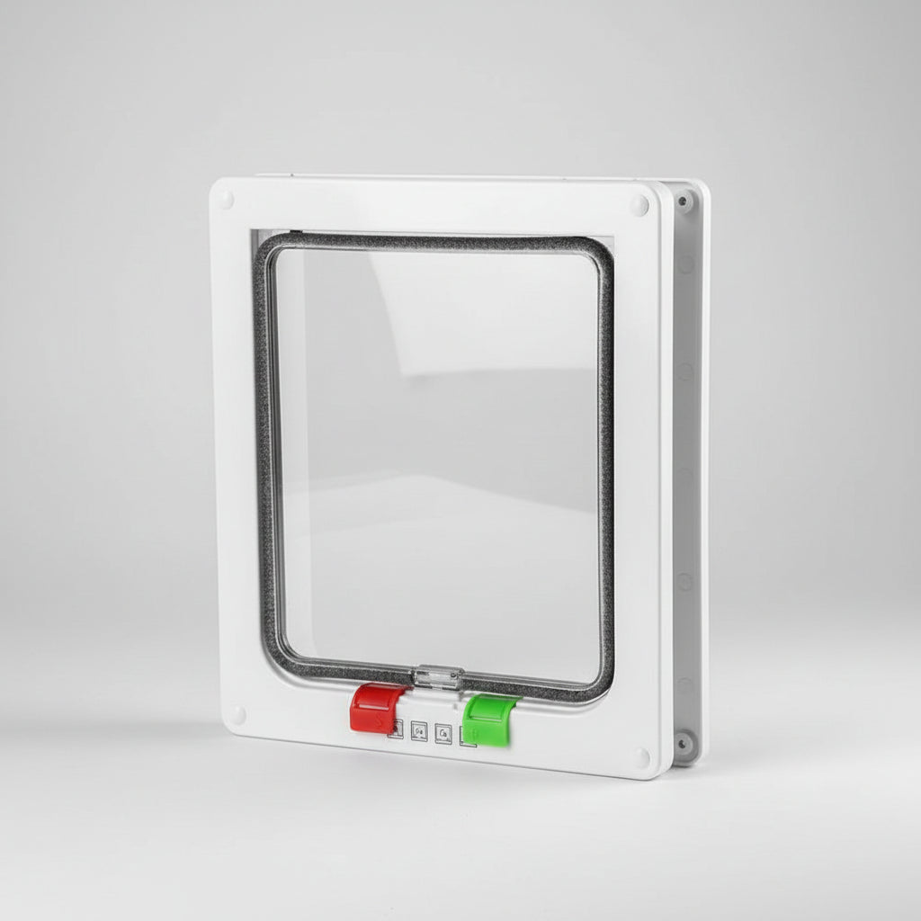 Pet Door for Cats and Dogs with 4-Way Locking System