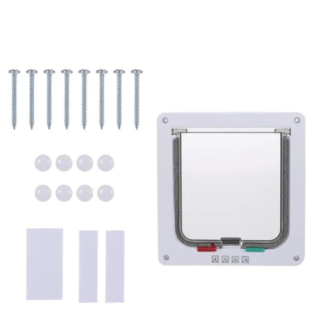 Pet Door for Cats and Dogs with 4-Way Locking System