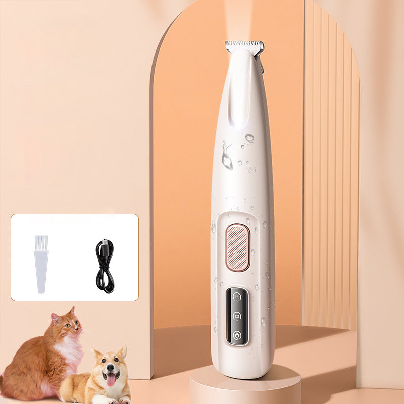 Pet Hair Trimmer | LED Light | Waterproof & Quiet