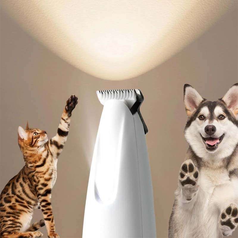 Pet Hair Trimmer | LED Light | Waterproof & Quiet