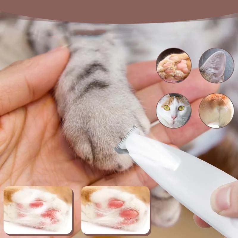 Pet Hair Trimmer | LED Light | Waterproof & Quiet