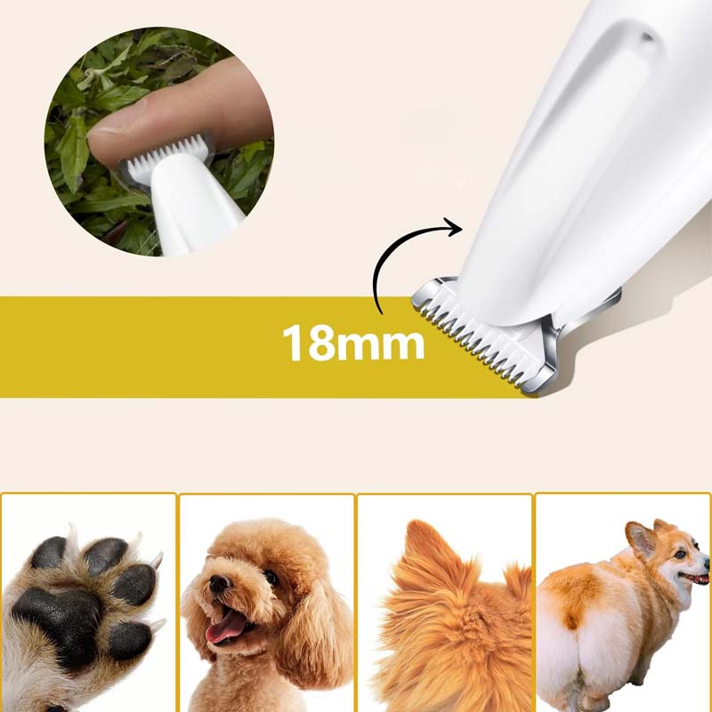 Pet Hair Trimmer | LED Light | Waterproof & Quiet