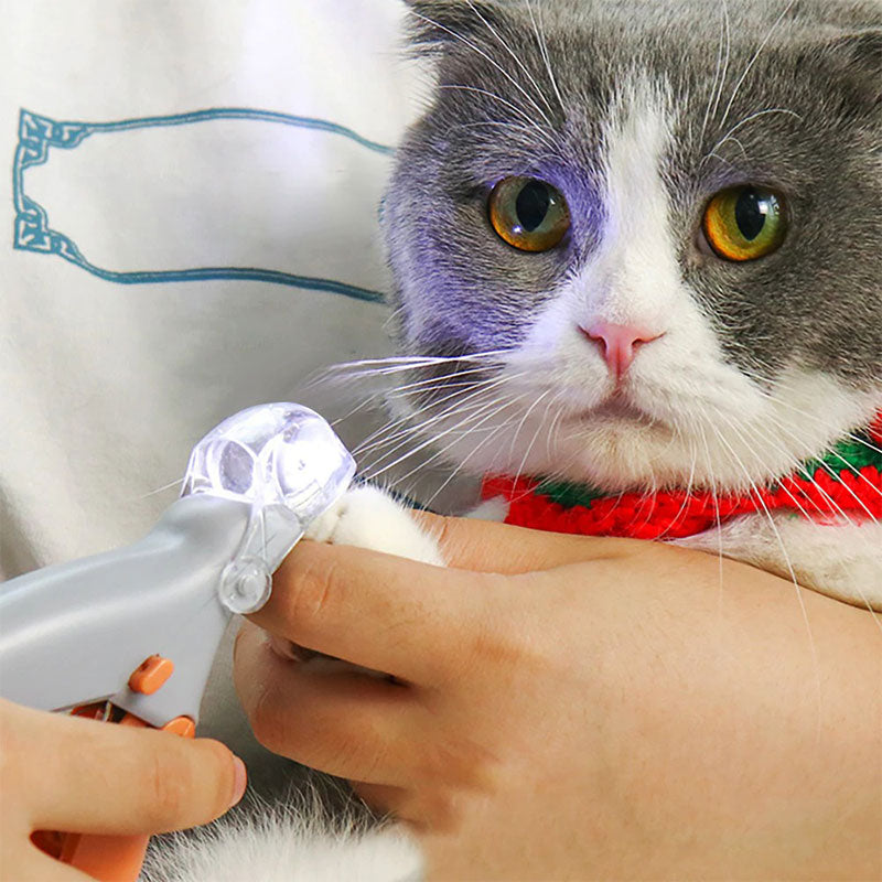 Pet Nail Clipper with LED Light & Protective Sensor