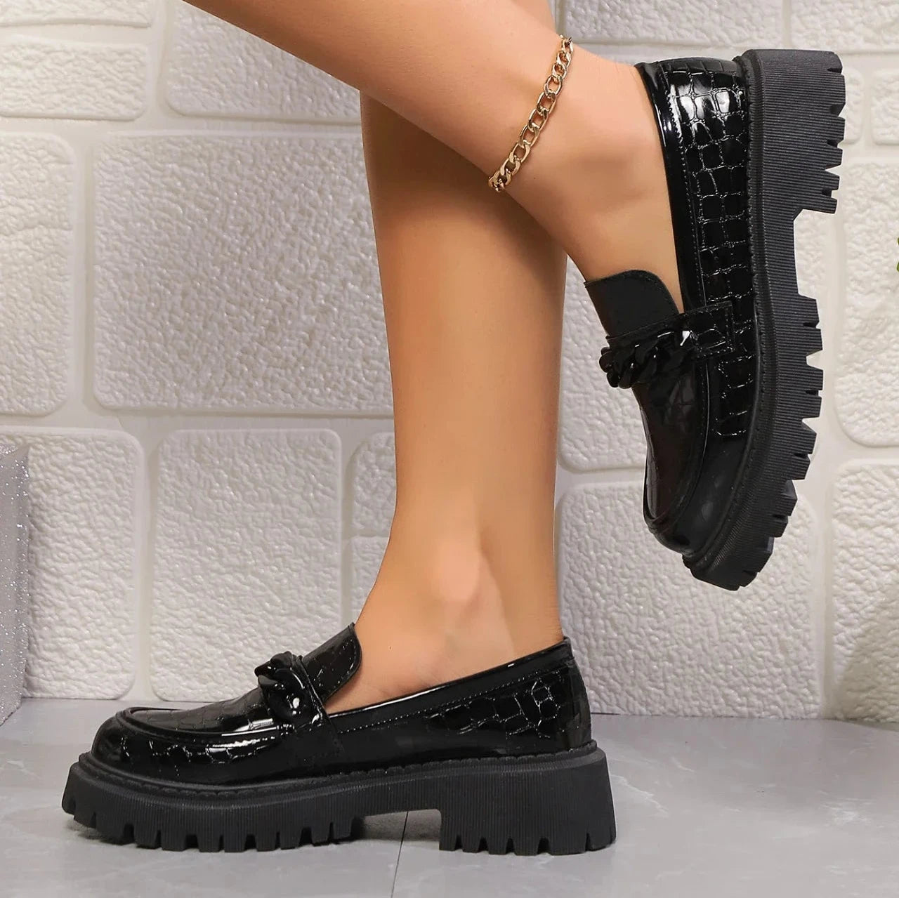 Image of Piper | Women's Chunky Lug Sole Slip-On Loafers