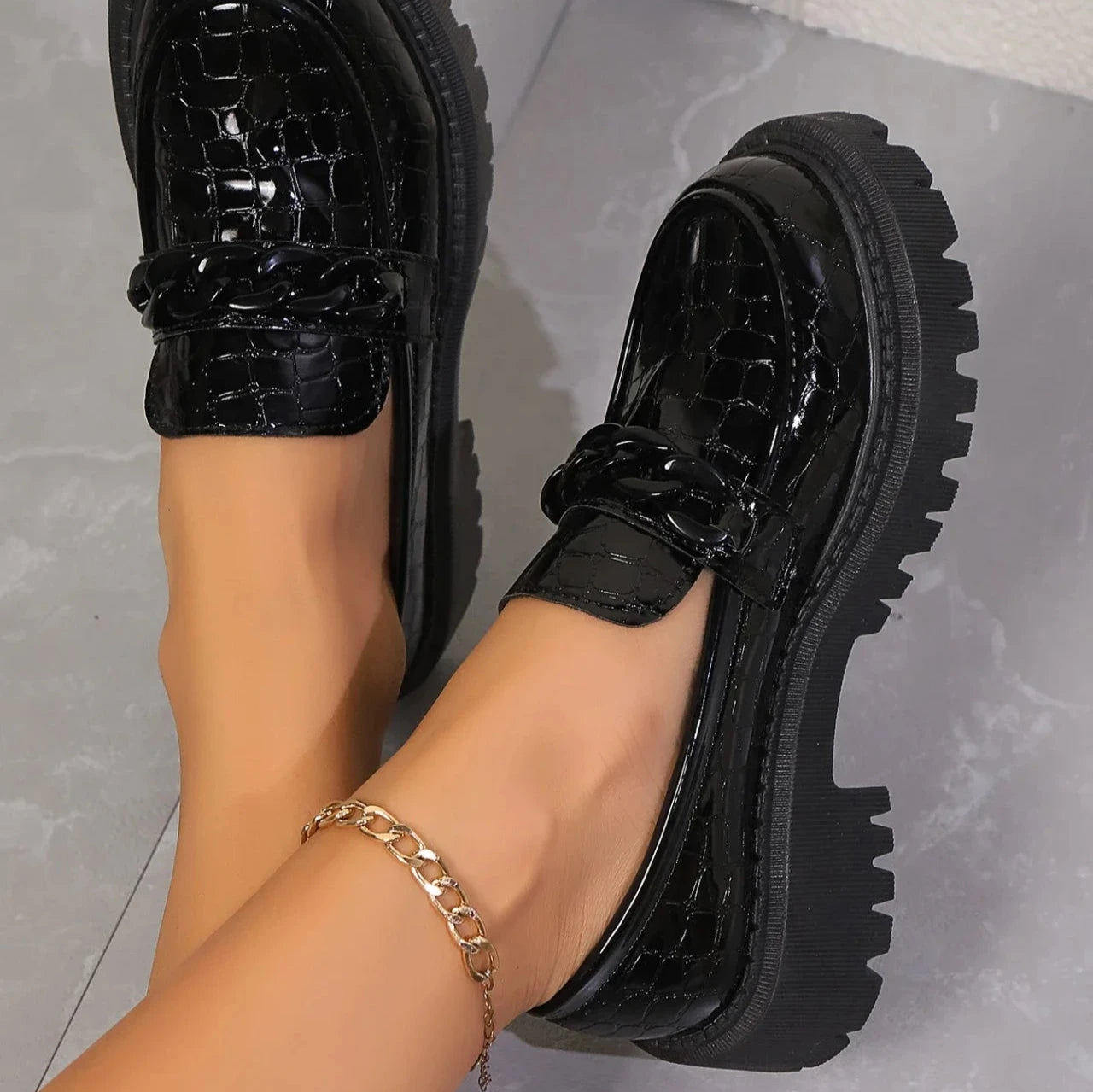 Image of Piper | Women's Chunky Lug Sole Slip-On Loafers