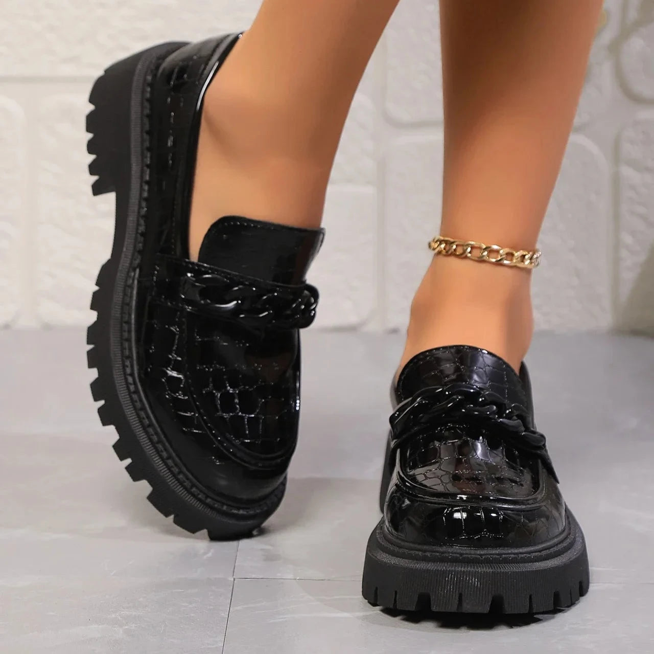 Image of Piper | Women's Chunky Lug Sole Slip-On Loafers