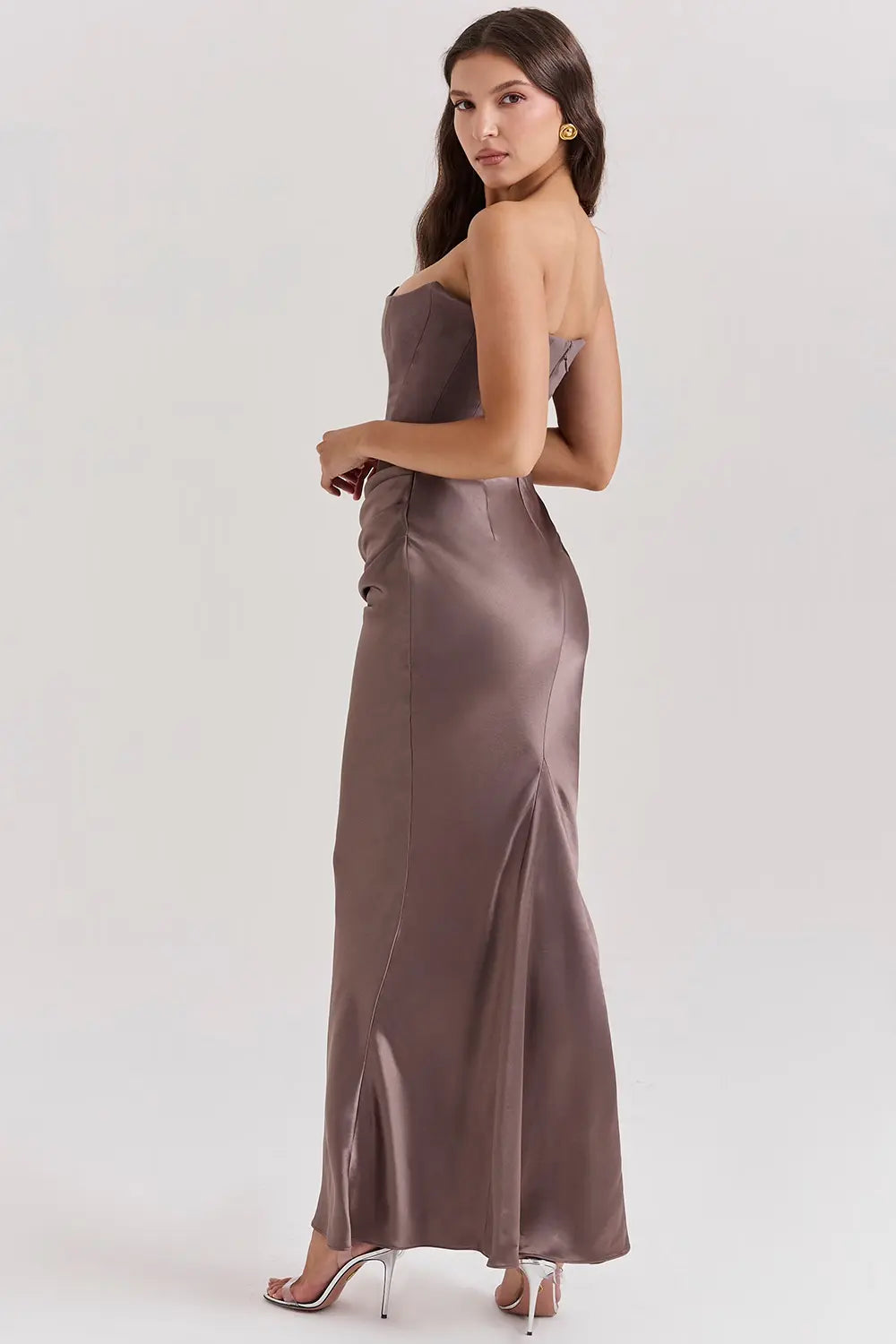 Image of Piper | Women's Strapless Bodycon Midi Dress