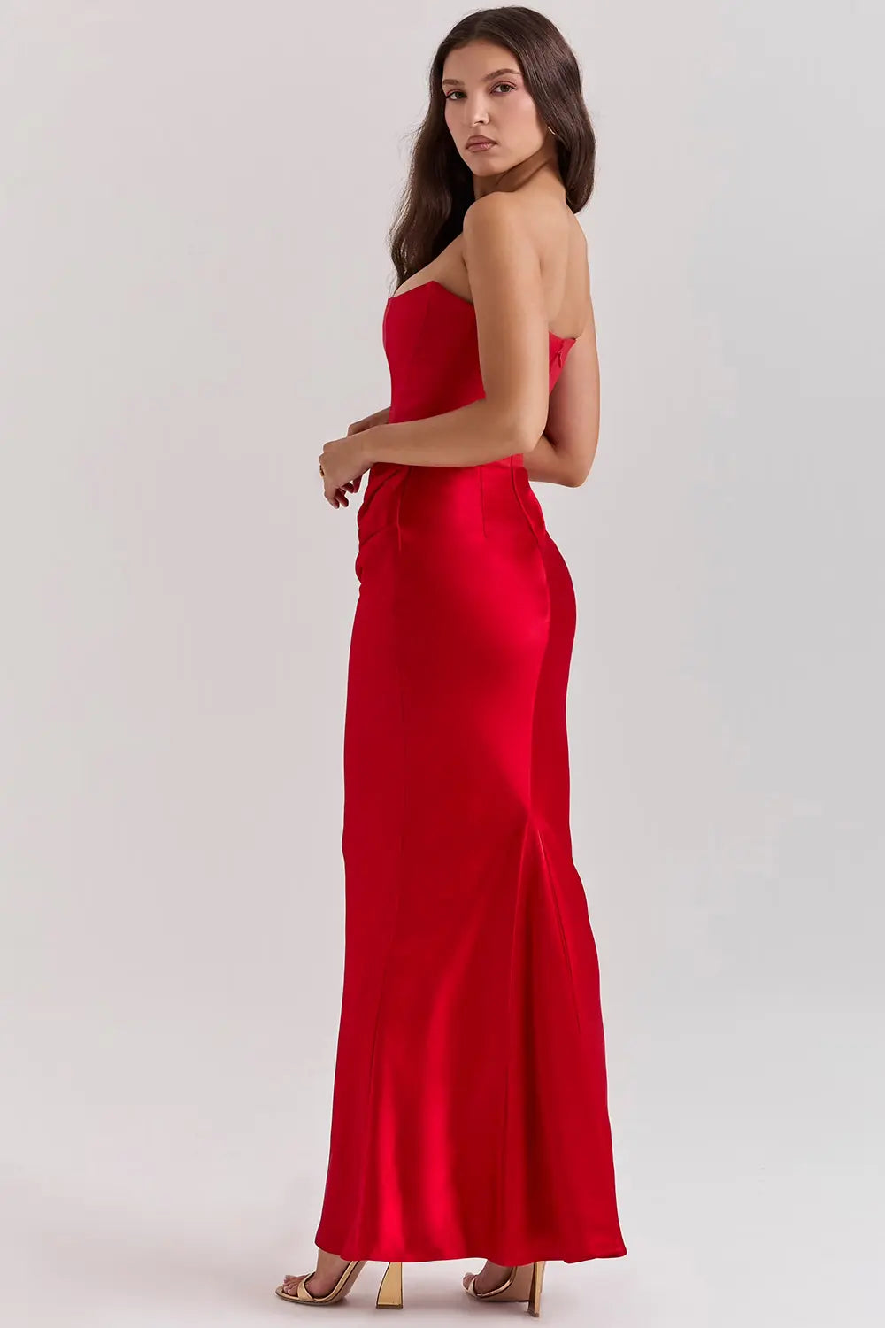 Image of Piper | Women's Strapless Bodycon Midi Dress