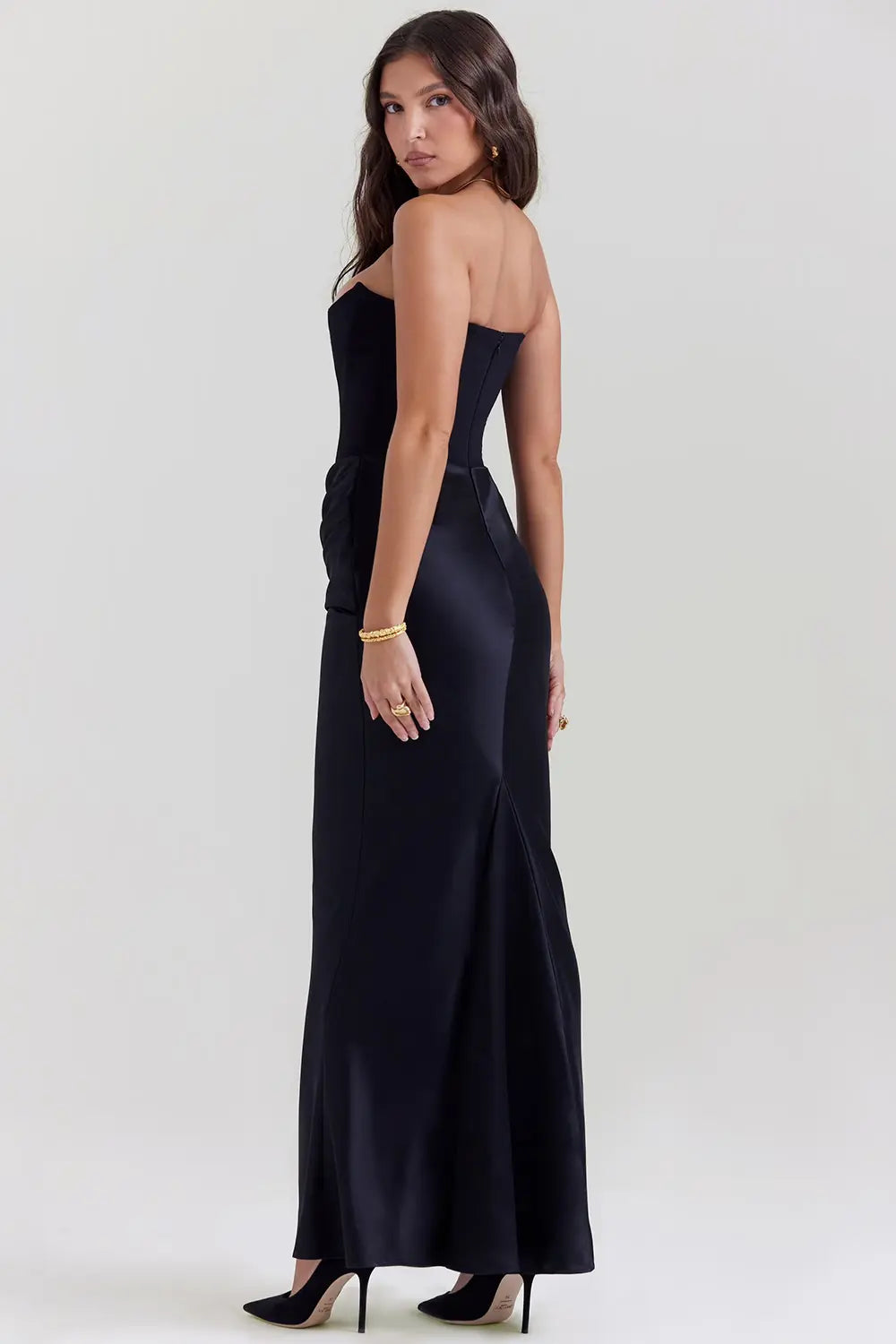 Image of Piper | Women's Strapless Bodycon Midi Dress