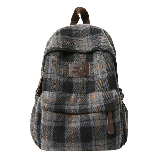 Plaid School Backpack