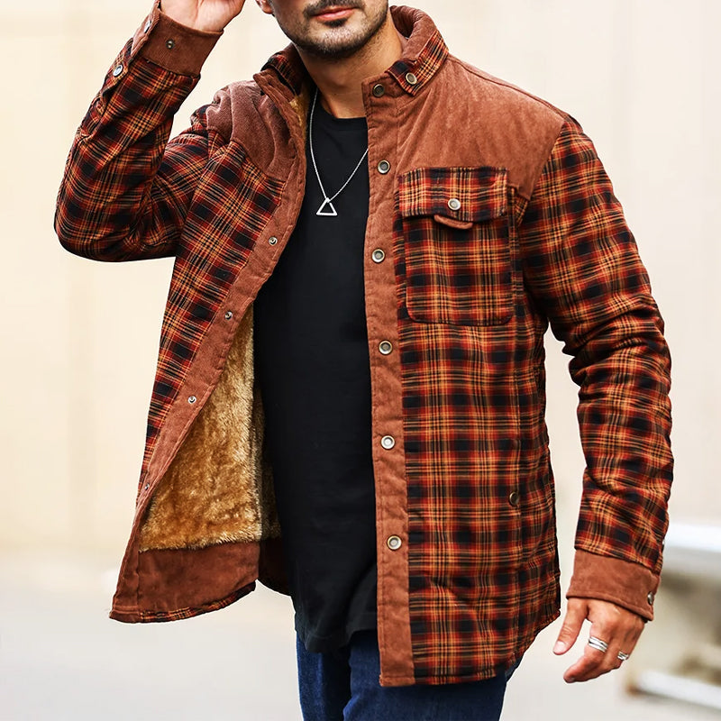 Plaid Sherpa Outdoor Jacket