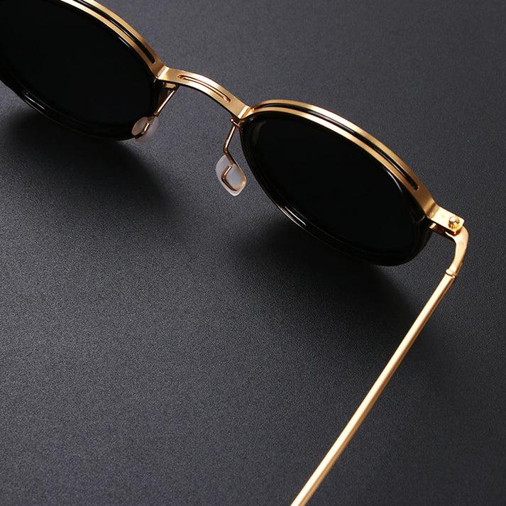Polarized Sunglasses with UV 400 Protection and Shiny Metal Frame – Stylish Glasses for Outdoor Wear