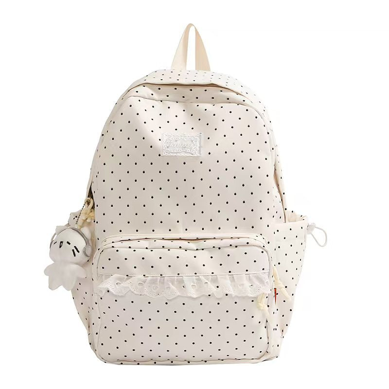 Polka Dot Ruffled Backpack