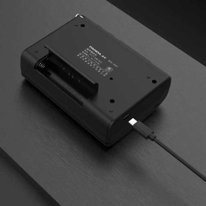 Portable AM/FM Cassette Recorder with Dual Power