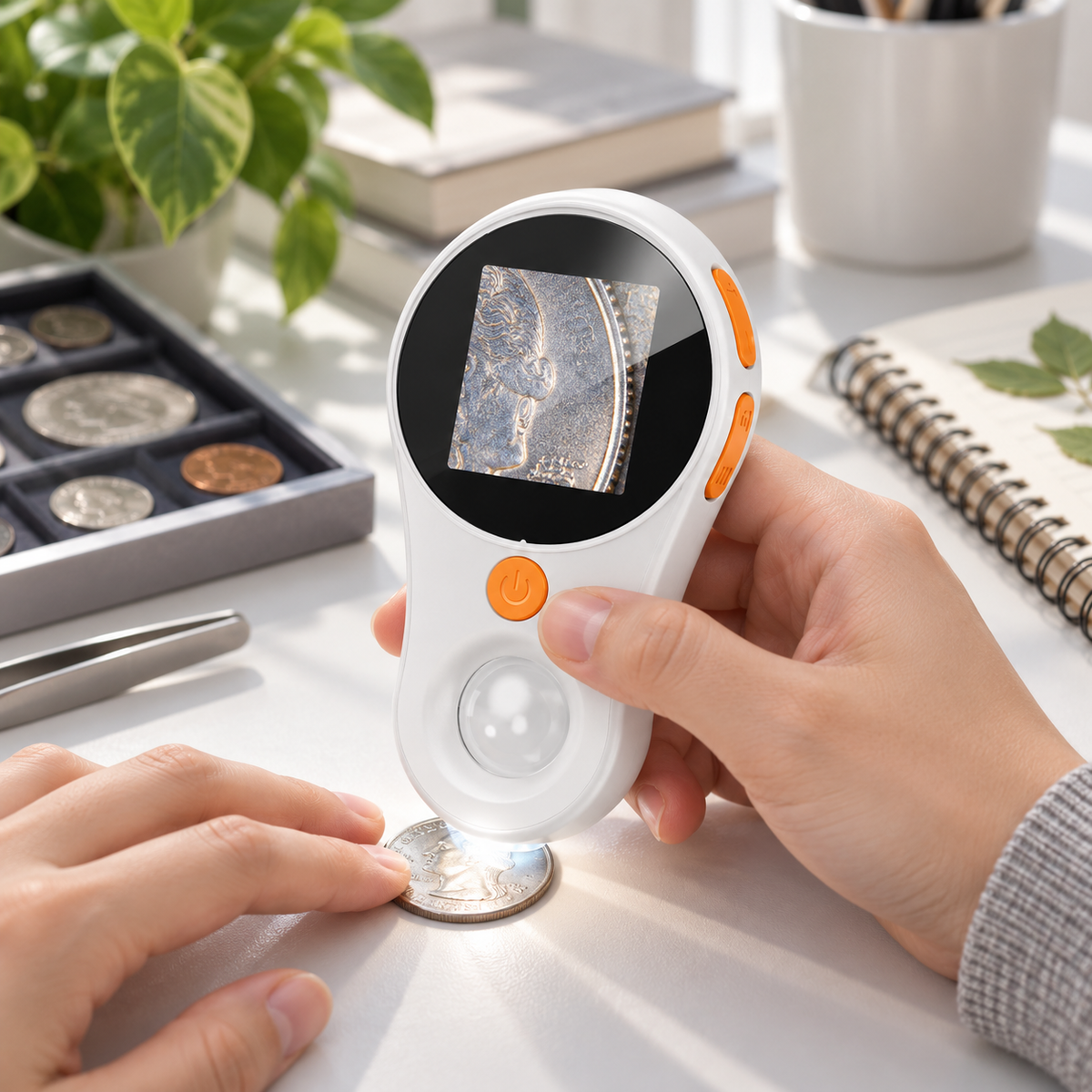 Portable Handheld Digital Microscope and Magnifying Glass