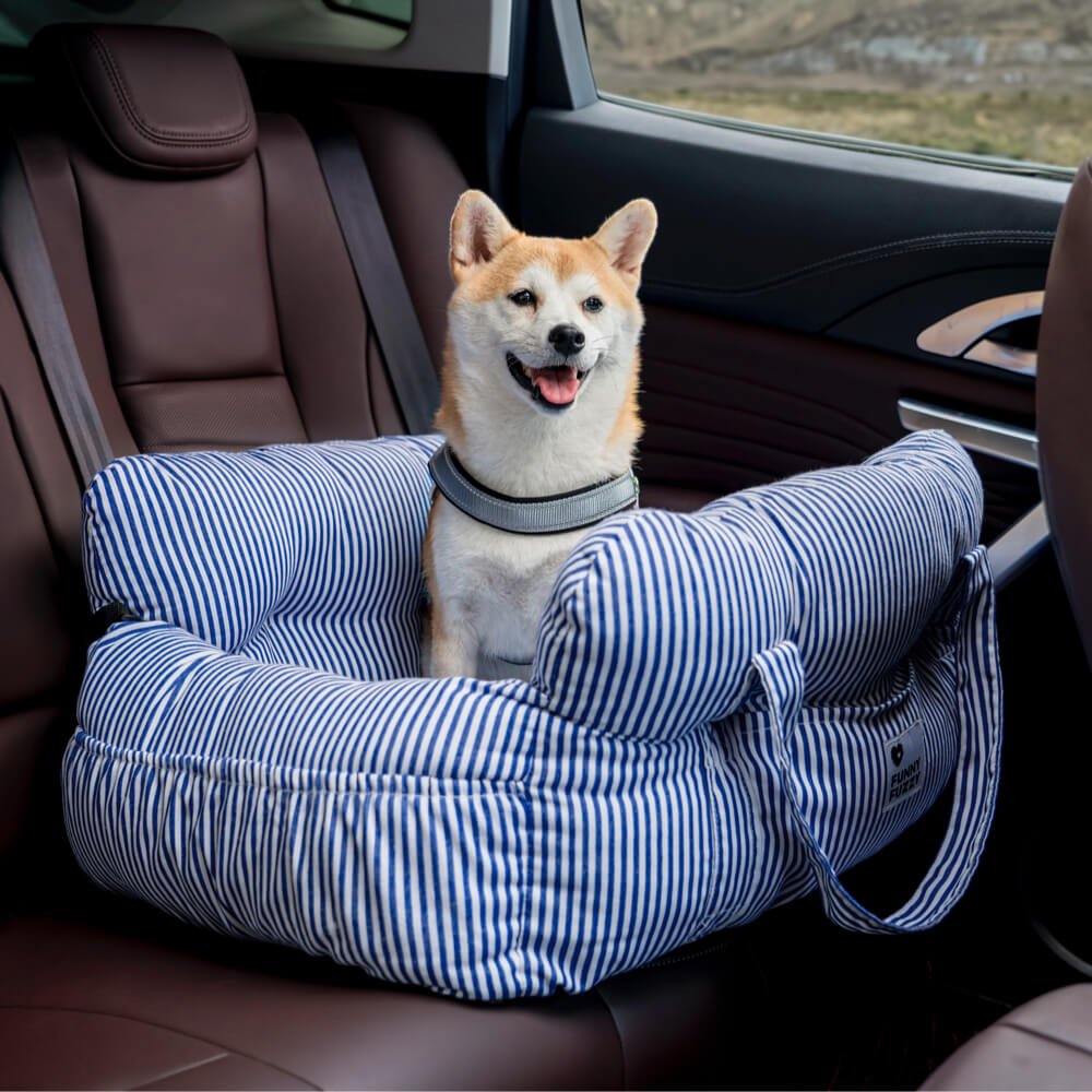 Portable Pet Booster Dog Car Seat Bed with Safety Harness
