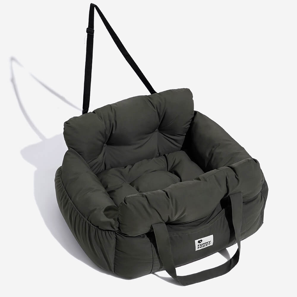 Portable Pet Booster Dog Car Seat Bed with Safety Harness