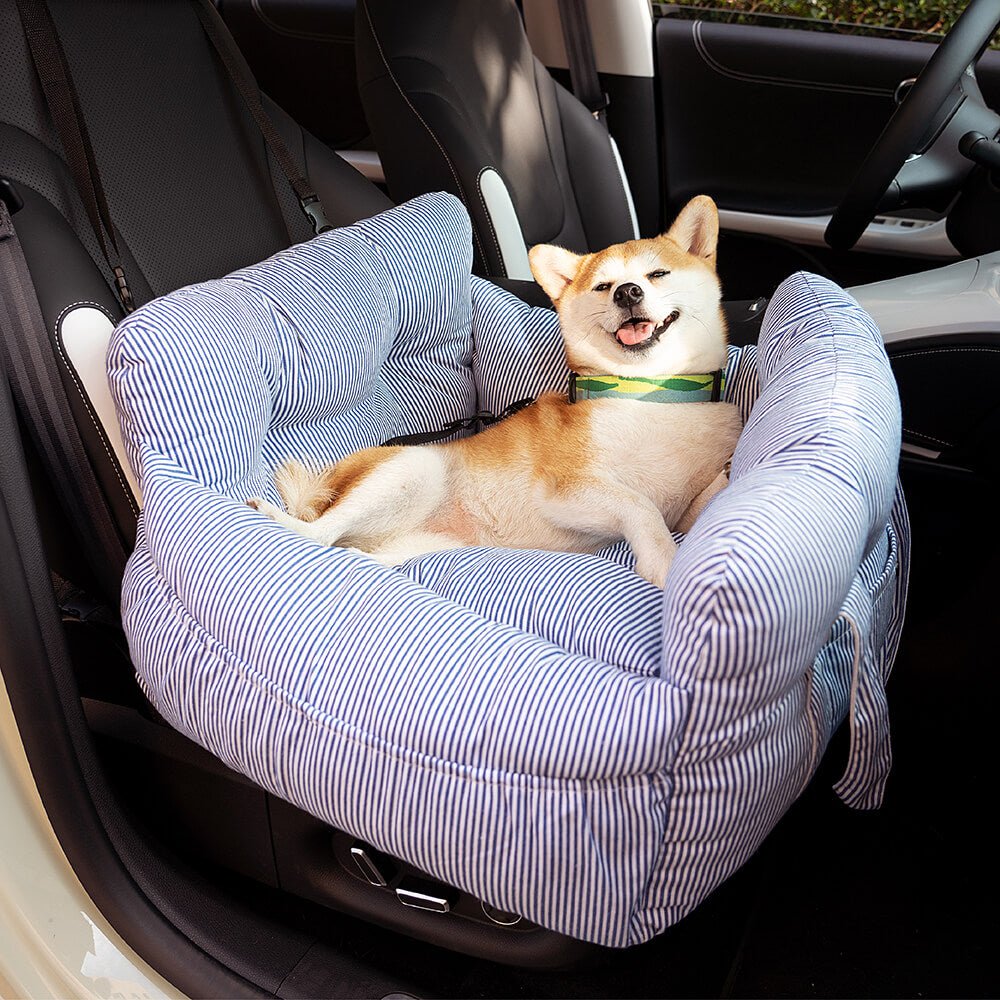 Portable Pet Booster Dog Car Seat Bed with Safety Harness