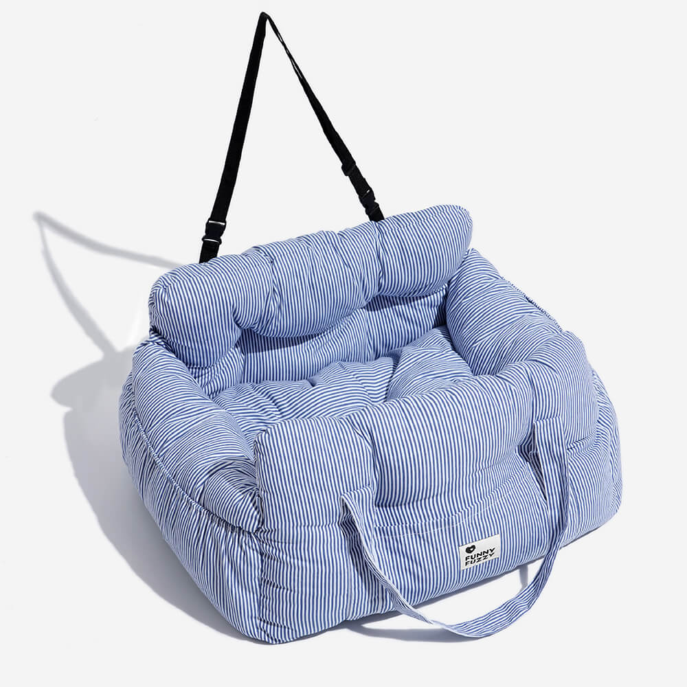 Portable Pet Booster Dog Car Seat Bed with Safety Harness