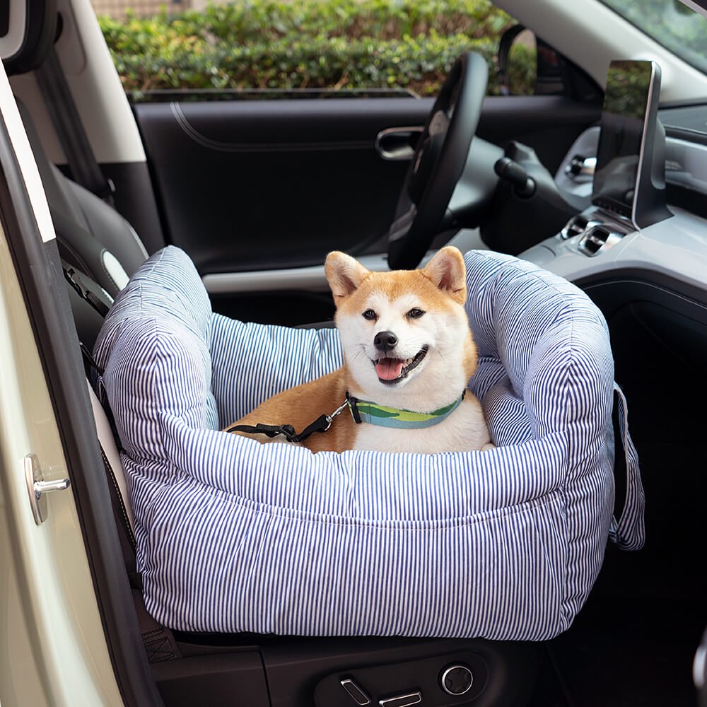 Portable Pet Booster Dog Car Seat Bed with Safety Harness
