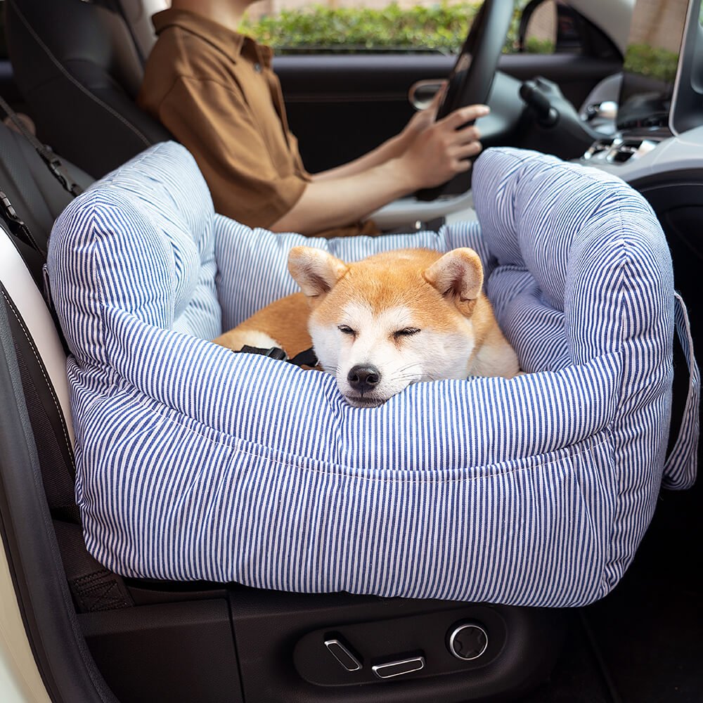 Portable Pet Booster Dog Car Seat Bed with Safety Harness