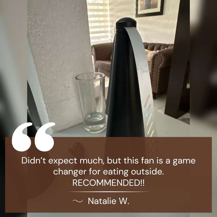 Portable Tabletop Fly Repellent Fan for Outdoor Dining