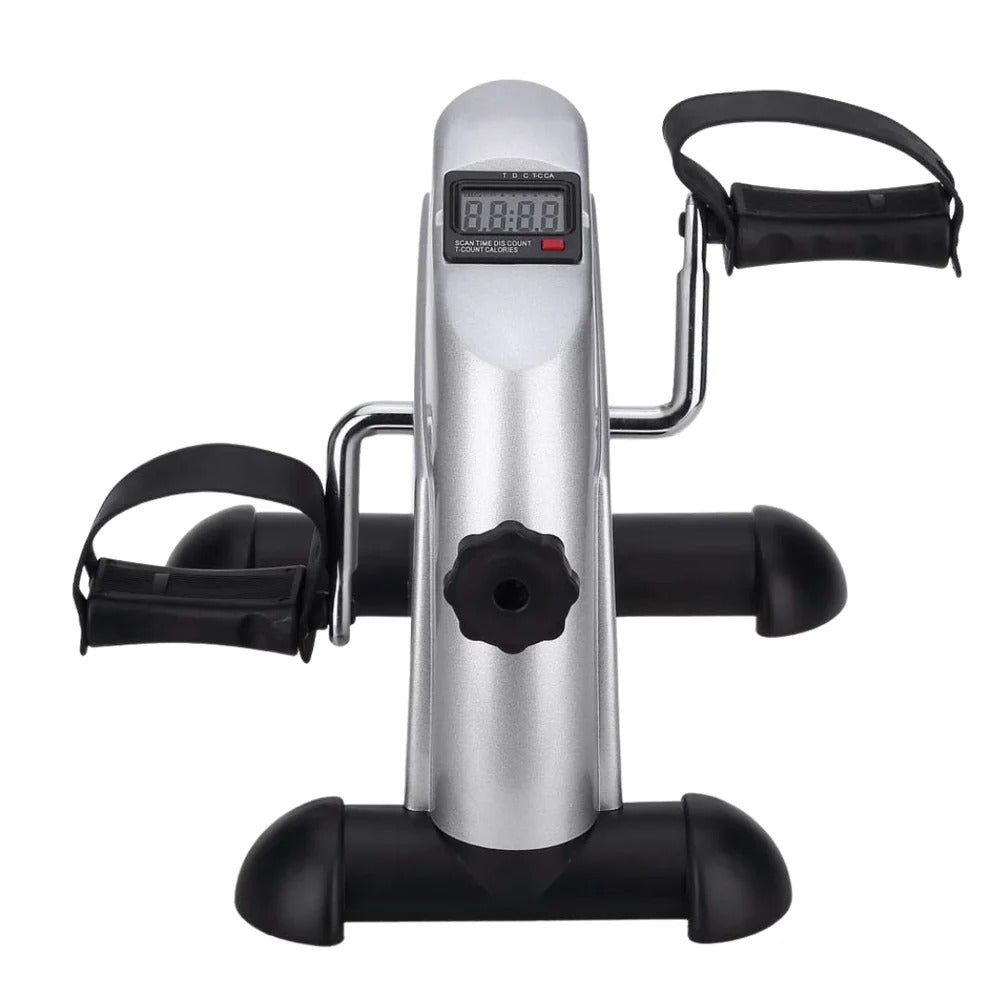 Portable Under-Desk Exercise Bike Pedal Exerciser with Adjustable Resistance and LCD Display