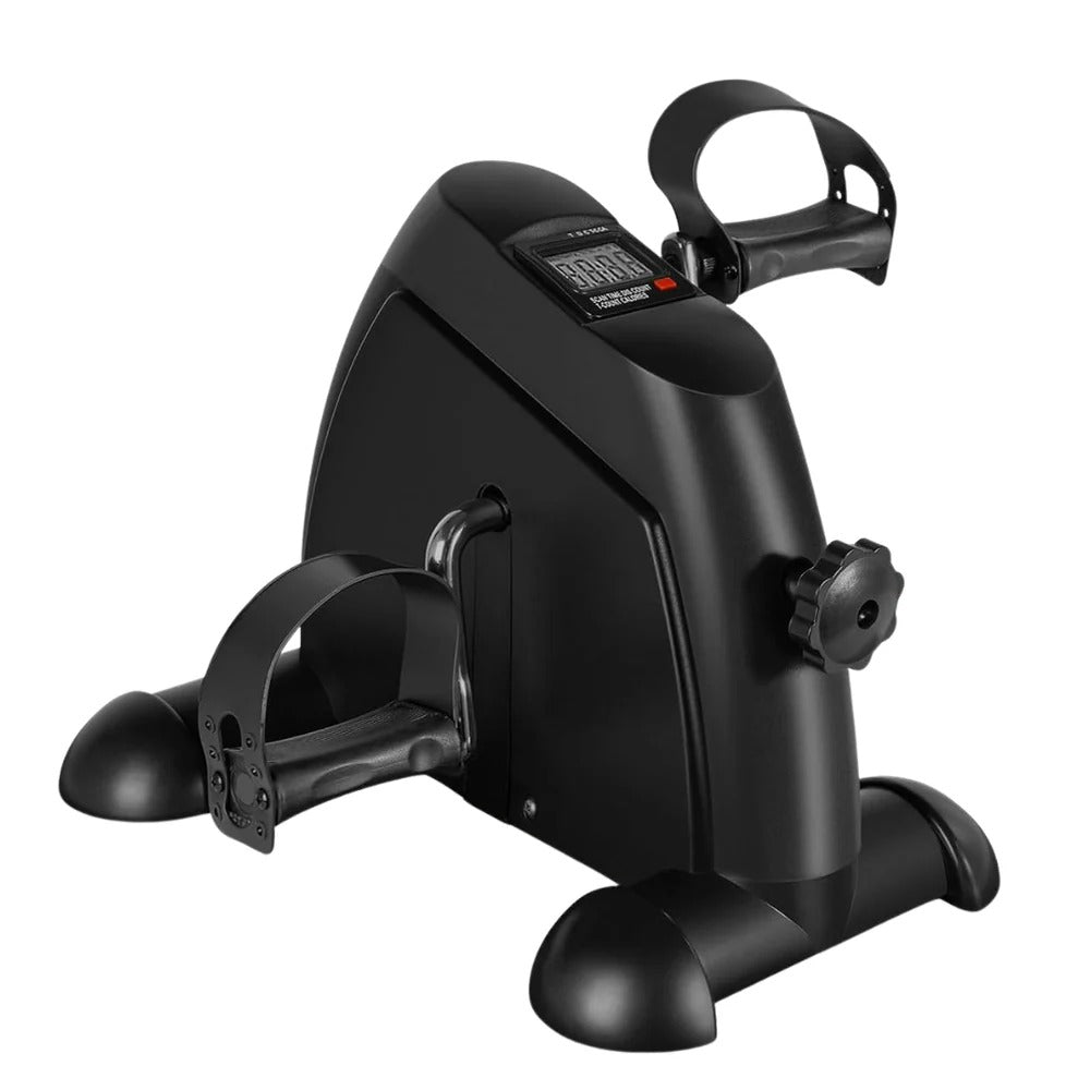 Portable Under-Desk Exercise Bike Pedal Exerciser with Adjustable Resistance and LCD Display