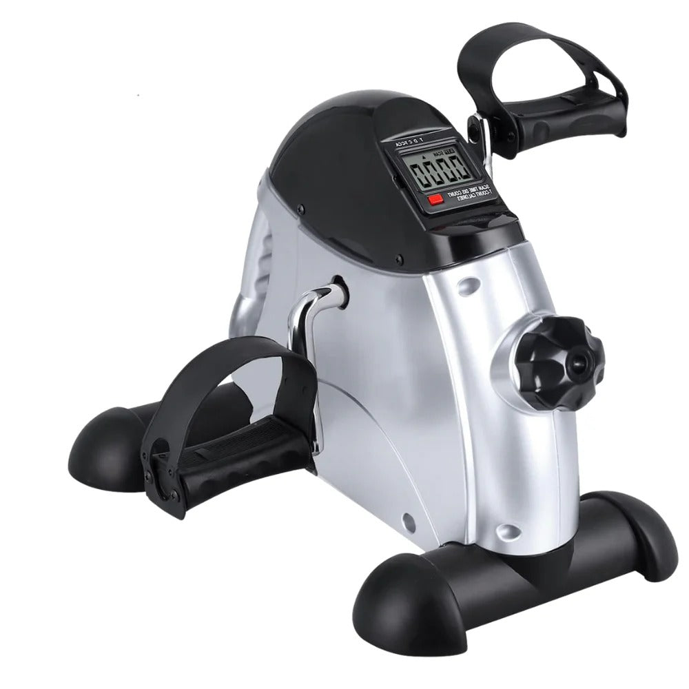 Portable Under-Desk Exercise Bike Pedal Exerciser with Adjustable Resistance and LCD Display