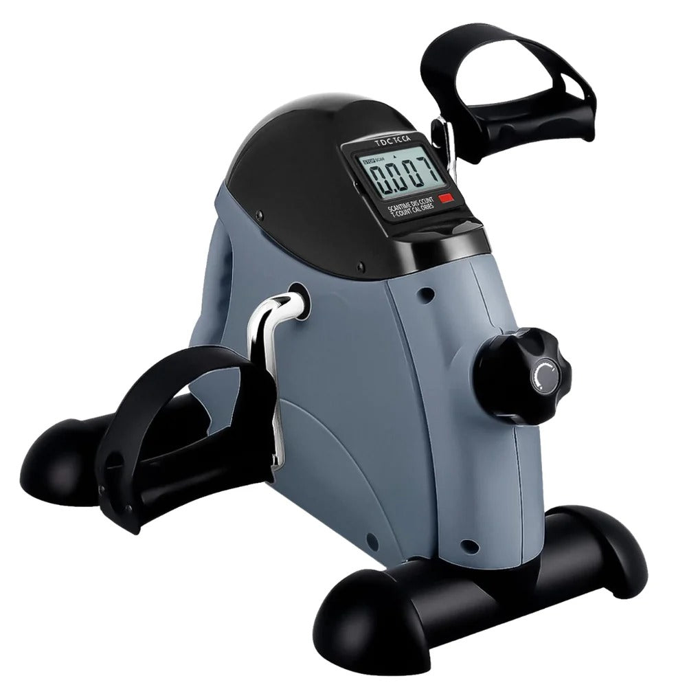 Portable Under-Desk Exercise Bike Pedal Exerciser with Adjustable Resistance and LCD Display