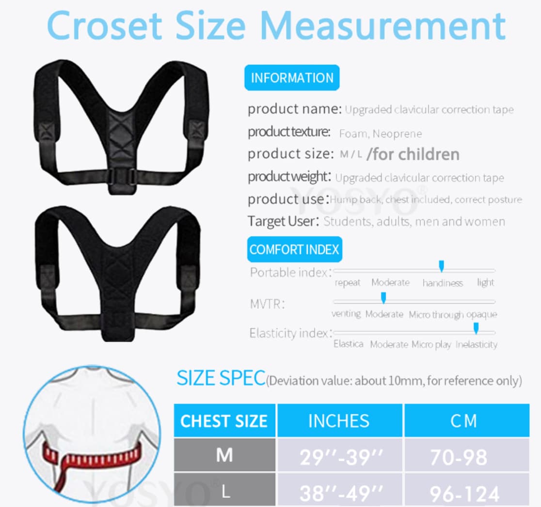 Posture Correcting Vest - Support for Back and Shoulders