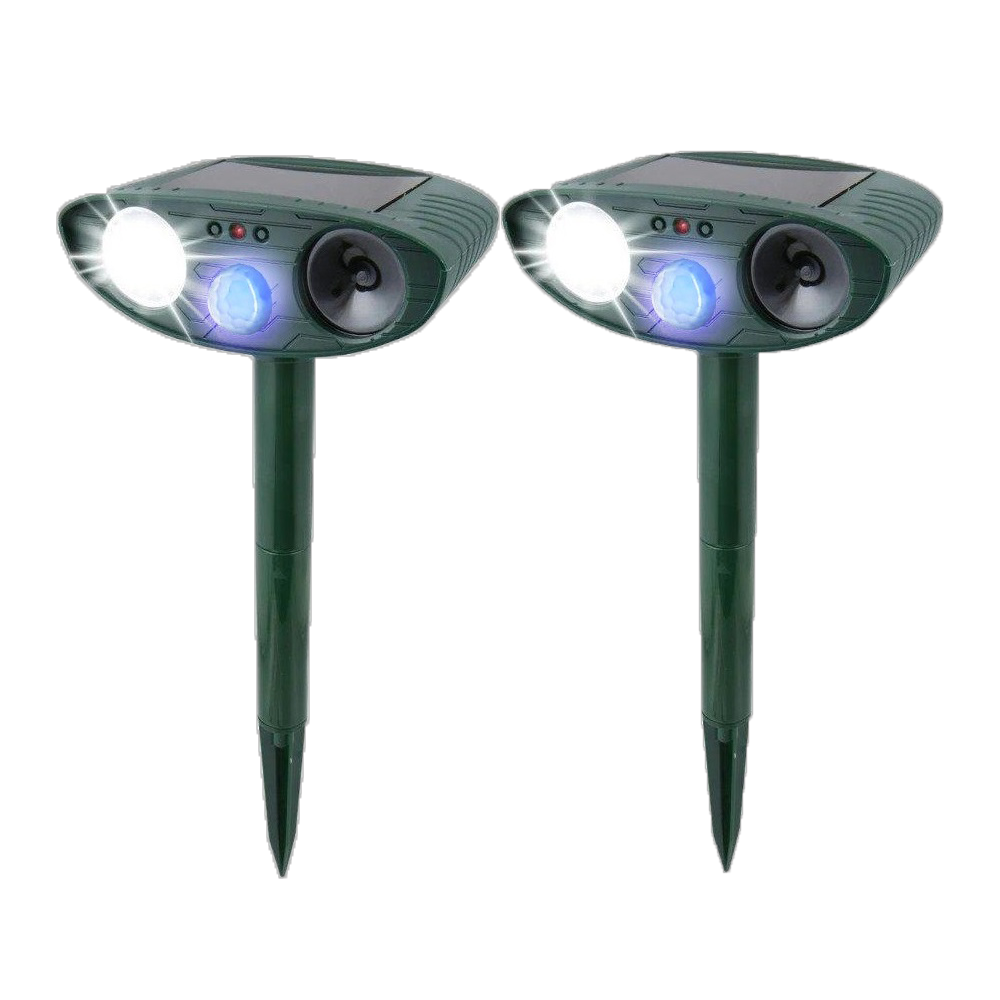 Powered Ultrasonic Rabbit Repeller with Flashing Light